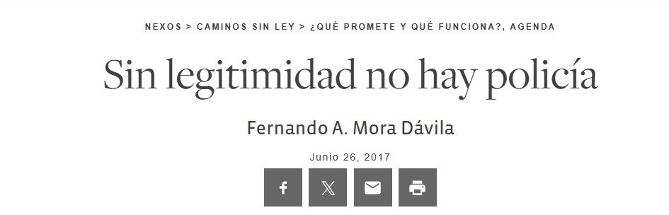 legitimidad policía
